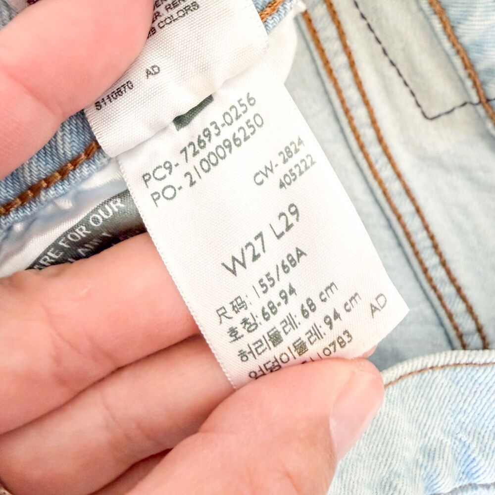 Levi's Ribcage Straight Ankle Jeans Light Wash 27 - Picture 6 of 9